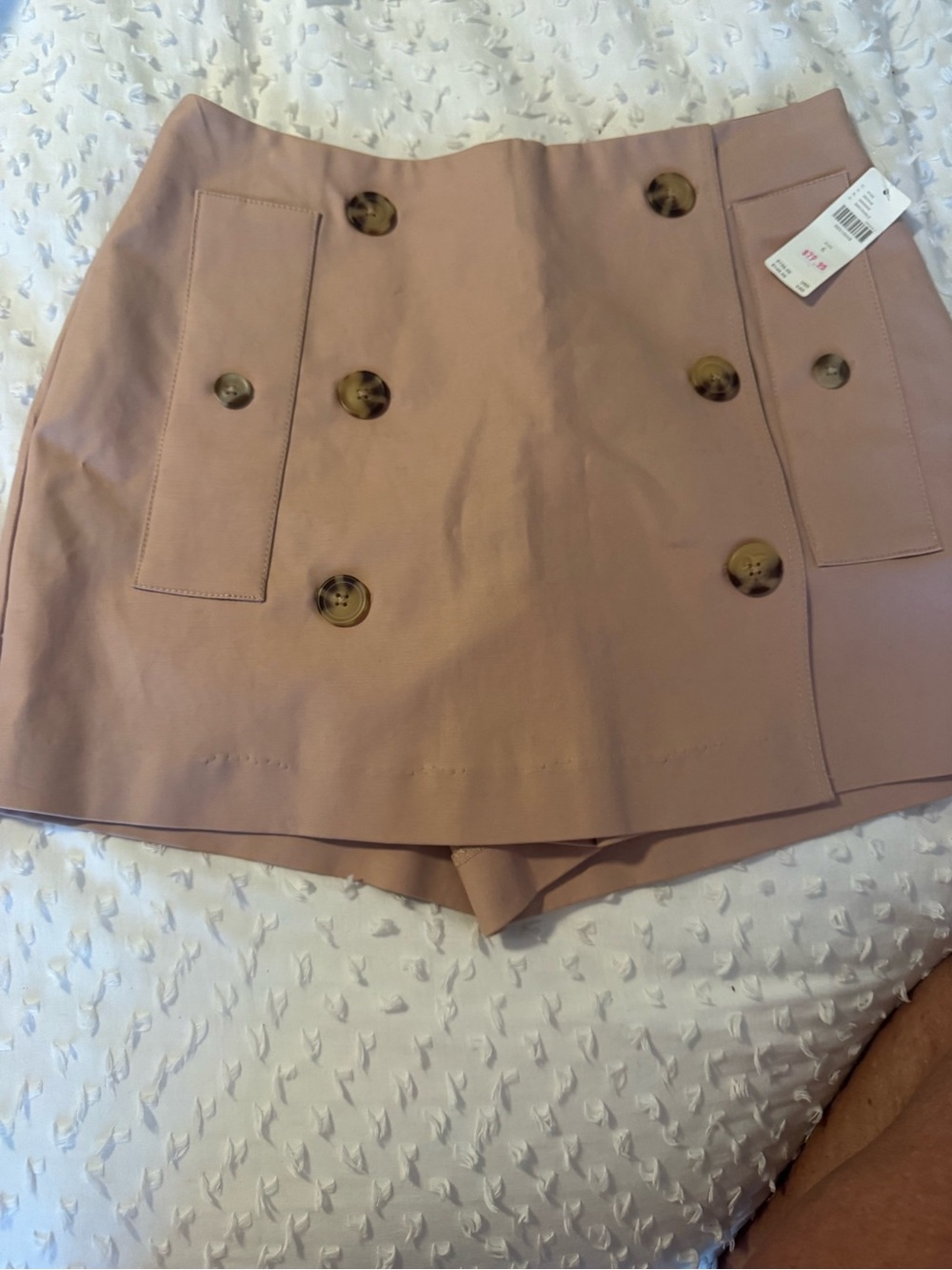 NWT Anthropologie Maeve Trench Button Skort – Praline